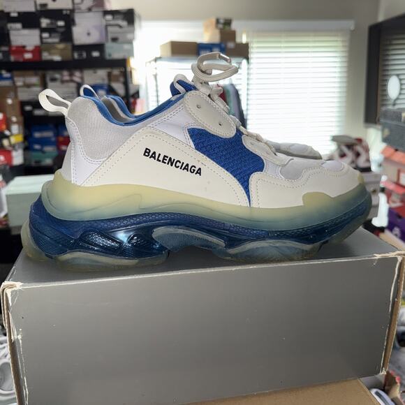 Size 11 - Balenciaga Triple S Sneaker White Blue